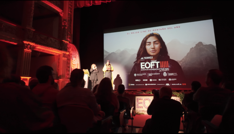 Este domingo en el Teatro Guimerá tuvimos la oportunidad de grabar el inicio de la gira española del European Outdoor Film Tour (EOFT).